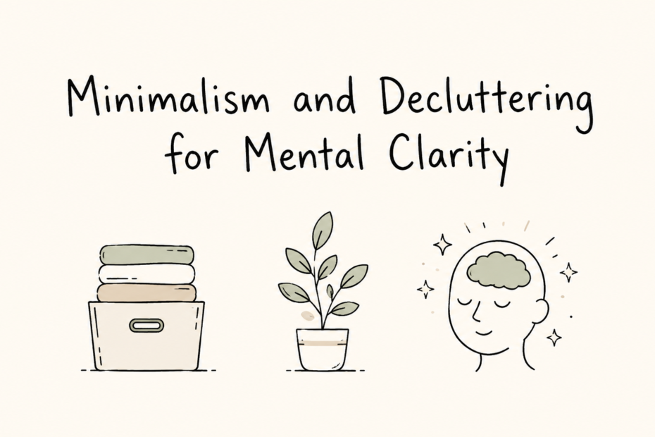 Minimalism and decluttering for mental clarity in an organized living space