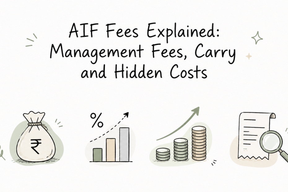 Illustration explaining AIF management fees, carried interest and other fund costs.